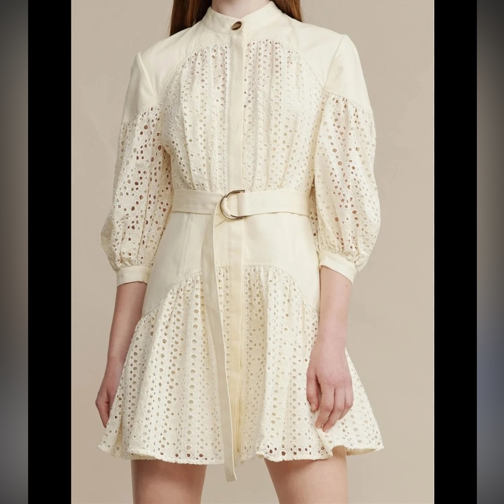Acler Elegant Cream Eyelet Dress